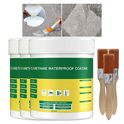 XIRUJNFD Waterproof Insulating Sealant, Invisible Waterproof Anti-Leakage Agent, Waterproof Sealant, Repair Leaks Anywhere in Seconds (300g,3Pc) von XIRUJNFD