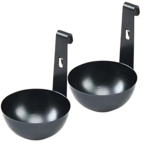 2 Stück Kreative Eier Pochierer Edelstahl Hängende Becher für schnell und gekochte Eier zu Hause von XITEA