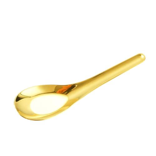 6 Stück Metall Suppenlöffel Elegante Löffel Obstlöffel Dessertlöffel 304 Edelstahl Textur zum Essen und Kochen von XITEA
