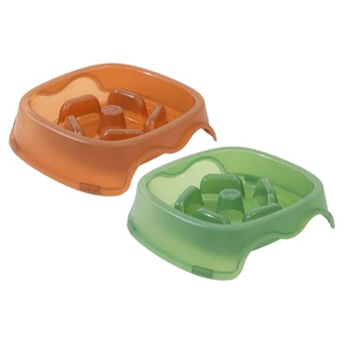 Einzigartiger Katzennapf verlangsamt das Füttern für eine bessere Gesundheit, Fett-Set, 2 Stück von XITEA
