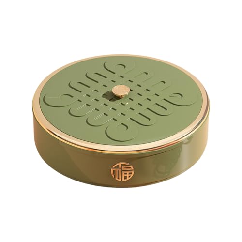 Elegantes Snack-Tablett mit Deckel, Aufbewahrungsbehälter für Trockenfrüchte und gemischte Nüsse, 5 Fächer, runde Süßigkeitenbox von XITEA