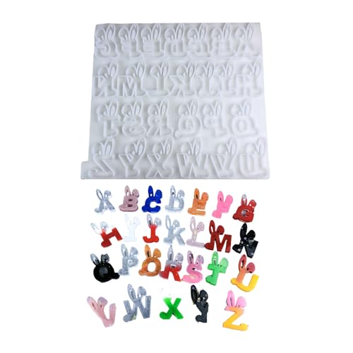 Flexible Silikonform für Buchstabenanhänger, robust und einfach zu bedienen, Zubehör zur Personalisierung von Heimdekoration von XITEA
