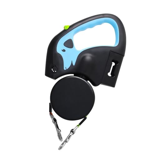 Hundeleine mit Hundemuster, mit automatischem und 3 m langem Seil, Nylon-Traktionsseil für kleine bis große Spaziergänge, Training, automatisch einziehbare Leine von XITEA