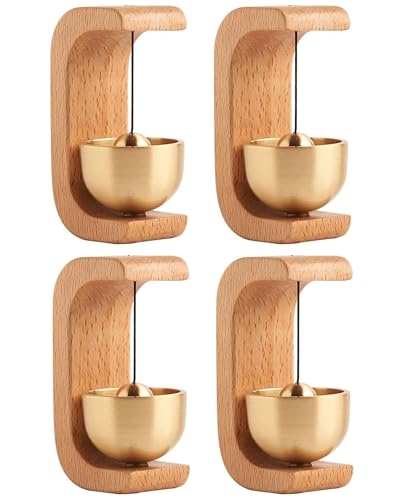 XIUCAI 4-TLG. Holz Türglocke mit Klebemontage | Bohrfreie Eingangsalarmglocke mit angenehmem Klang für Zuhause Büro Geschäft Türdeko,Natural Wood XIUCAI 4-TLG. Holz Türglocke mit Klebemontage | Bohrfreie Eingangsalarmglocke mit angenehmem Klang für Zuhause Büro Geschäft Türdeko,Natural Wood von XIUCAI
