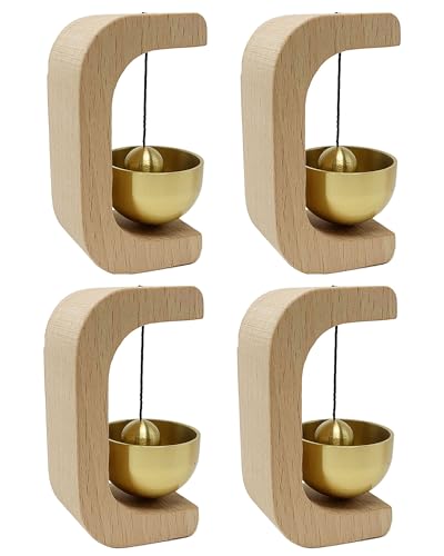 XIUCAI 4-Teilige Holz Türglocke mit Magnetischer oder Klebemontage | Werkzeuglose Installation Messingglocke für Mieter Umzug Eingangsdekoration,Raw Wood Adhesive XIUCAI 4-Teilige Holz Türglocke mit Magnetischer oder Klebemontage | Werkzeuglose Installation Messingglocke für Mieter Umzug Eingangsdekoration,Raw Wood Adhesive von XIUCAI