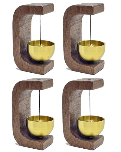 XIUCAI 4-Teiliges Holz Türglockenset mit Magnetischer & Klebemontage | Werkzeuglose Installation Messingglocke für Zuhause Büro Geschäft Kühlschrank Deko,Walnut XIUCAI 4-Teiliges Holz Türglockenset mit Magnetischer & Klebemontage | Werkzeuglose Installation Messingglocke für Zuhause Büro Geschäft Kühlschrank Deko,Walnut von XIUCAI