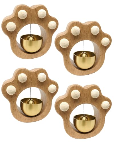 XIUCAI 4-Teiliges Magnetisches Holz Türglockenset | Werkzeuglose Installation Messing Glocke Eingangsalarm für Zuhause Büro Geschäft Türdekoration,Cat Natural Wood XIUCAI 4-Teiliges Magnetisches Holz Türglockenset | Werkzeuglose Installation Messing Glocke Eingangsalarm für Zuhause Büro Geschäft Türdekoration,Cat Natural Wood von XIUCAI