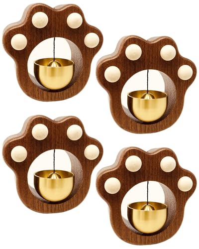 XIUCAI 4-Teiliges Magnetisches Holz Türglockenset | Werkzeuglose Installation Messing Glocke Eingangsalarm für Zuhause Büro Geschäft Türdekoration,Cat Walnut XIUCAI 4-Teiliges Magnetisches Holz Türglockenset | Werkzeuglose Installation Messing Glocke Eingangsalarm für Zuhause Büro Geschäft Türdekoration,Cat Walnut von XIUCAI