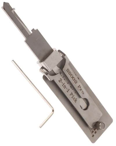 XIUCAI Professionelles Schlüssel-Werkzeug 2-in-1 Reparatur-Set | Präzisions Handwerkzeug | Haken und Pick Set für Zivilgebrauch,Ss002 2 in 1 Tool von XIUCAI