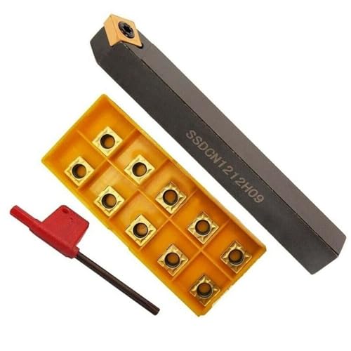 12mm SSDCN1212H09 + SCMT09T308 45 Grad Externe Drehen Halter Hartmetall Einsatz Power Werkzeug Drehmaschine Zubehör von XIUEQVS