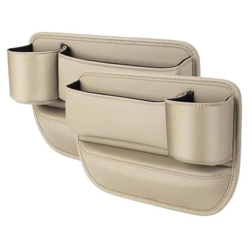 XIUKANGNB Autositz Gap Aufbewahrungsbox für Equinox Corvette C6 C7 C8, PU Leder Vordersitz Lückenfüller Organizer Seitentaschen Getränkehalter Zubehör,B/Beige XIUKANGNB Autositz Gap Aufbewahrungsbox für Equinox Corvette C6 C7 C8, PU Leder Vordersitz Lückenfüller Organizer Seitentaschen Getränkehalter Zubehör,B/Beige von XIUKANGNB