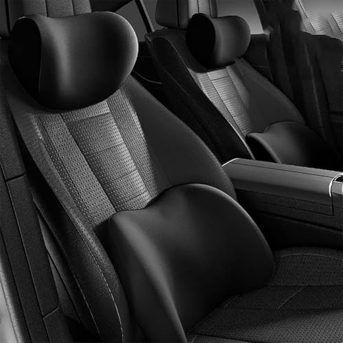 XIULANJIAYOU Auto Kopfstütze Lendenkissen für VW Golf 7 7.5 GTI GTD GTE Variant R Line 2013-2019, Autositz Nackenkissen Lendenwirbelstütz Kissen Sitzkissen Weichheit Zubehör,A/Black XIULANJIAYOU Auto Kopfstütze Lendenkissen für VW Golf 7 7.5 GTI GTD GTE Variant R Line 2013-2019, Autositz Nackenkissen Lendenwirbelstütz Kissen Sitzkissen Weichheit Zubehör,A/Black von XIULANJIAYOU