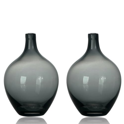 XIUWOUG Blumenvase Glas,Glasvase für Pampasgras,Glasvasen for Tischdeko,Kugelvase Glas für Wohnkultur,Glasvase für Tisch,Geschenk,Klein von XIUWOUG