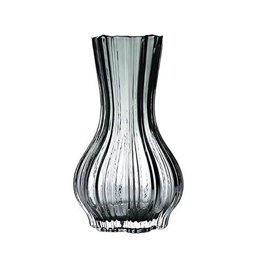 XIUWOUG Klare Glasvase für Pampasgrass,klare Deco Vase für das Herzstück,Glasblumenvase für Wohnkultur,Tischdekor,Regaldekor,Black b von XIUWOUG