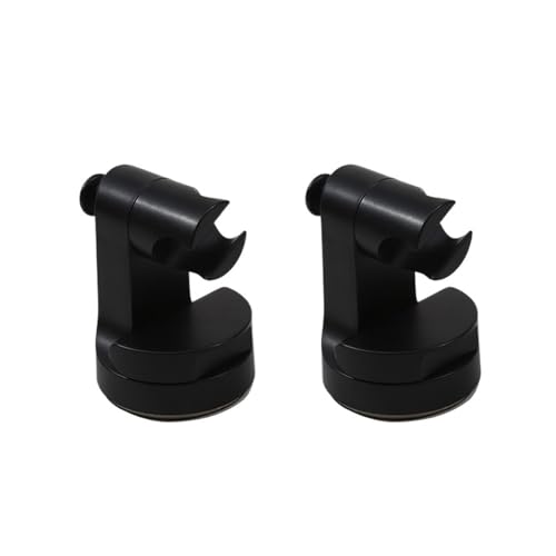 Duschhalter 360° verstellbare selbstklebende Duschkopfhalterung, Saugnapf-Duschkopfhalter Badezimmerzubehör für Badezimmer, Dusche(2PC Black) von XIUsheUA