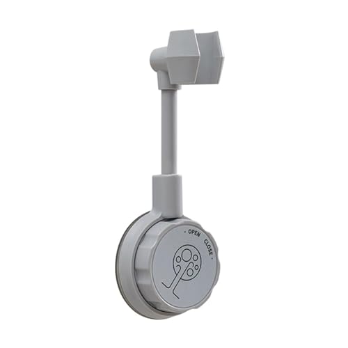 Duschkopfhalter ohne Bohren, Wandhalterung, verstellbarer Saugnapf, Duschhalter, multifunktionaler Badezimmerhaken, Zubehör für Badezimmer, Dusche(Gray) von XIUsheUA