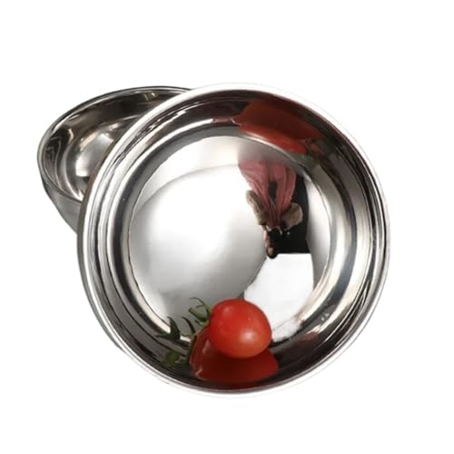 Schüssel aus rostfreiem Stahl 1 STÜCKE Edelstahl Runde Verdicken Reis Schüssel Doppel Layered Isolierte Suppe Haushalt Gemüse(16cm) von XIUsheUA
