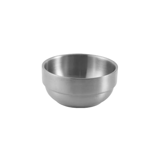 Schüssel aus rostfreiem Stahl 1 Stück 10 Cm/12 Cm/14 Cm Obstsalatschalen Aus Edelstahl, Suppen-, Reis- Und Nudelschüssel, Multifunktionale Gewürzschüssel, Lebensmittelmischbehälter(12Cm silver) von XIUsheUA