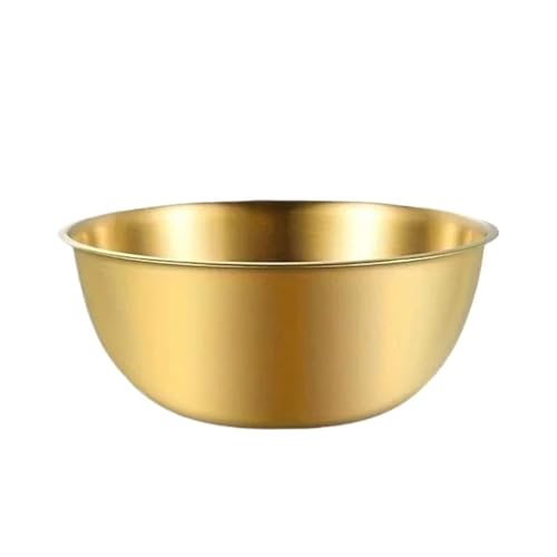 XIUsheUA Schüssel aus rostfreiem Stahl 1/3-teiliges Schüsselset aus Edelstahl mit Waage for Kochen, Backen, Aufbewahren von Lebensmitteln, Rührschüsseln(Gold M 1pc) von XIUsheUA