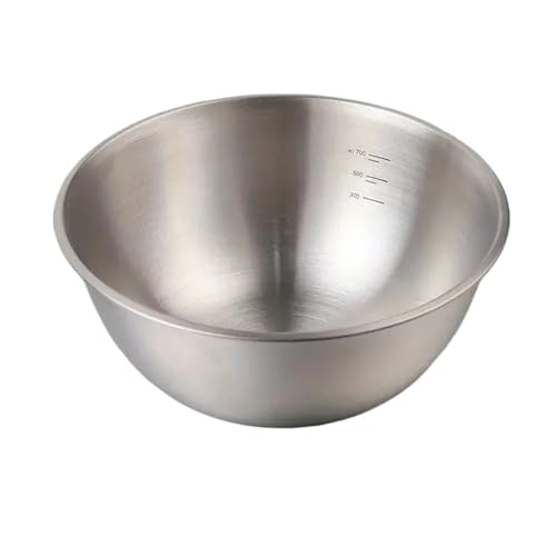 XIUsheUA Schüssel aus rostfreiem Stahl 1/3-teiliges Schüsselset aus Edelstahl mit Waage for Kochen, Backen, Aufbewahren von Lebensmitteln, Rührschüsseln(L 1pc) von XIUsheUA