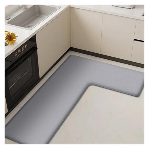 XIUsheUA Verdickter Küchenteppich in L-Form, großer saugfähiger Bodenteppich, rutschfeste, weiche Matte, ölabsorbierende Fußmatte for Eckduschen für Badezimmer, Toilette(Light Gray,120cmx80cmx45cm) XIUsheUA Verdickter Küchenteppich in L-Form, großer saugfähiger Bodenteppich, rutschfeste, weiche Matte, ölabsorbierende Fußmatte for Eckduschen für Badezimmer, Toilette(Light Gray,120cmx80cmx45cm) von XIUsheUA