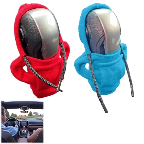 XIWUPO Schalthebel Auto, Hoodie Für Gangschaltung, Schaltknauf überzug, Schaltknauf Abdeckung, Schalthebel Hoodie, Hoodie Für Schaltknauf, Schaltknauf Hoodie, Für Auto Dekoratives(Rosa+blau) von XIWUPO