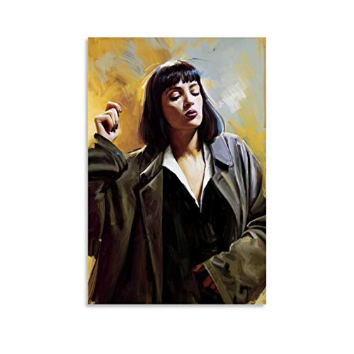 XIXILI Mia Wallace Pulp Fiction kreative Poster Filmposter Druck The Fine Arts abstrakte Leinwandkunst-Poster und Wandkunstdruck, modernes Familienschlafzimmerdekor-Poster, 30 x 45 cm von XIXILI