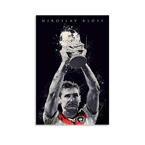 XIXILI Miroslav Klose Fußball-Star-Athleten, Kunstdruck, Poster, Top-Fußballspieler-Poster, Leinwandkunst, Poster, Wandkunst, Bild, Druck, moderne Familie, Schlafzimmer, Dekoration, Poster, 30 x 45 cm von XIXILI