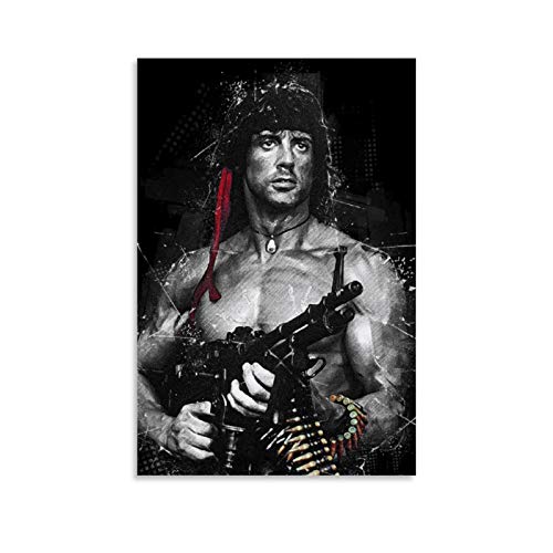 XIXILI Rambo Filmposter, klassischer Filmdruck, kreative Poster, Leinwandkunst, Poster und Wandkunst, Bild, moderne Familie, Schlafzimmer, Dekoration, Poster, 30 x 45 cm von XIXILI
