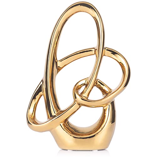 XIYOUQI Moderne Gold Keramik Statue – 22 cm Abstrakte Kunst Skulptur als Esstisch-Mittelstück, Wohn- oder Badezimmerdeko, Regal- oder Kaminsimsfigur – Kleine Goldfigur für Hochzeit XIYOUQI Moderne Gold Keramik Statue – 22 cm Abstrakte Kunst Skulptur als Esstisch-Mittelstück, Wohn- oder Badezimmerdeko, Regal- oder Kaminsimsfigur – Kleine Goldfigur für Hochzeit von XIYOUQI