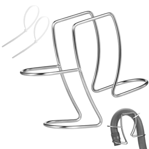 Edelstahl Waschmaschinen Ablaufschlauchhalter Universal Spülbecken Schlauchklemme Verstellbar Wäschewannen Schlauchführungsclip Waschtrommelschlauch für alle Ablaufschläuche von XIZAO