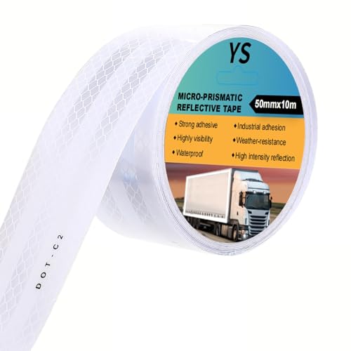 XIZAO Reflektierendes Klebeband Wasserdicht Reflektorband 10m X 5cm Selbstklebend Warnklebeband Draussen Reflektierende Aufkleber Reflektorbänder Weiß XIZAO Reflektierendes Klebeband Wasserdicht Reflektorband 10m X 5cm Selbstklebend Warnklebeband Draussen Reflektierende Aufkleber Reflektorbänder Weiß von XIZAO