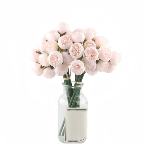 XIZHI 18 Stück Ranunkeln künstliche Blumen 30 cm und 54 Köpfe Kunstseide Ranunkeln Blumen künstliche Ranunkeln Blumenstrauß Dekorationen für Zuhause DIY Hochzeitsdekoration (Rosa) von XIZHI