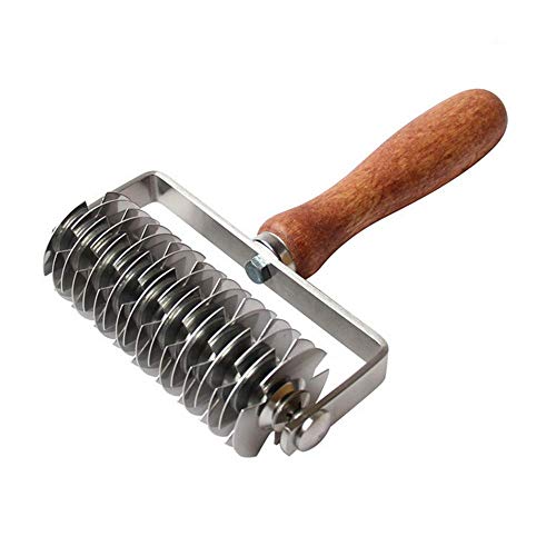 XIZHI Pizza Gitter Roller Gitterroller, Gitterwalze Edelstahl Teig Gitter Top Keks Edelstahl Backen Werkzeug Kuchen Brot Netz Messer Backen von XIZHI