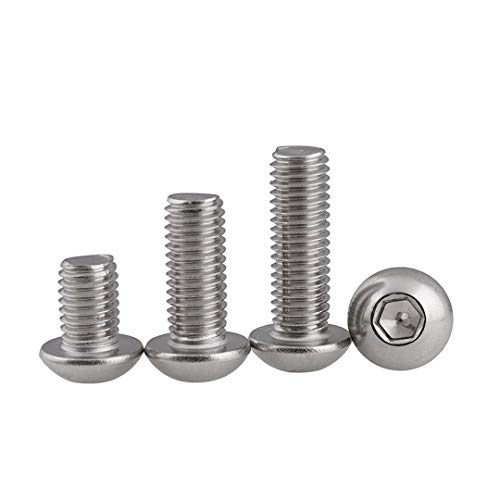 XIZONLIN Edelstahl Schrauben Metrische Rundkopf Innensechskan Schrauben M6x22mm,20 stück von XIZONLIN