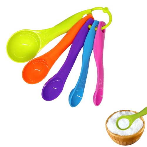 5 MesslöFfel In Verschiedenen Farben, Farbige Kunststoff-MesslöFfel FüR Pulver Und FlüSsigkeiten von XIZYVEX