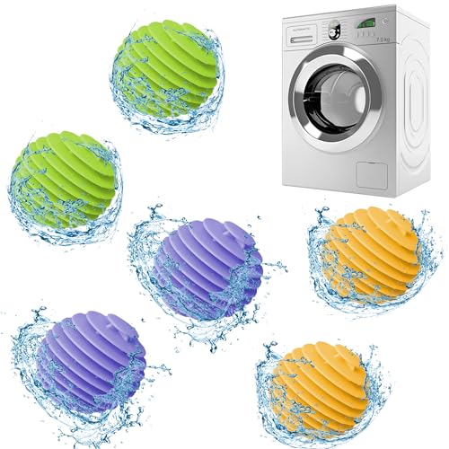 6 Stück Trocknerbälle, Waschbälle, wiederverwendbare Gummiwaschbälle Trocknerbälle für Wäschetrockner Wiederverwendbare Trocknerbälle. von XIZYVEX