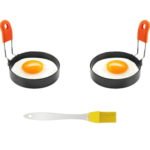 Pancake Form Egg Ring 2 StückStainless Steel Pancake Moulds Fried Egg Moulds for the Pan Pancake form Stainless Steel Non-Stick Egg Ring Spiegeleierformen für die pfanne Spiegeleier form von XIZYVEX