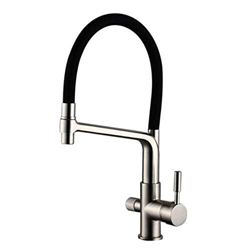 3 Way Water Filter Tap Kitchen Taps 3 in 1 Kitchen Sink Mixer Tap Brass Filtered Kitchen Sink Faucet Pure Water Hot and Cold 360° Rotation Direct Drinking-Black 3 Way Water Filter Tap Kitchen Taps 3 in 1 Kitchen Sink Mixer Tap Brass Filtered Kitchen Sink Faucet Pure Water Hot and Cold 360° Rotation Direct Drinking-Black von XJEIVJIC