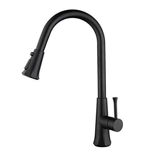 Kitchen Taps with Pull Out Spray Brass Kitchen Sink Faucet 360° Rotation 2 Modes Telescopic Faucet-Black Kitchen Taps with Pull Out Spray Brass Kitchen Sink Faucet 360° Rotation 2 Modes Telescopic Faucet-Black von XJEIVJIC