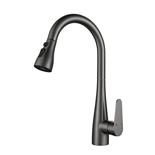 Küchenarmatur mit Pulldown-Sprühwirbel Edelstahl Heiße und kaltes Wasser Multifunktionen Pull Down-Triuming von XJEIVJIC