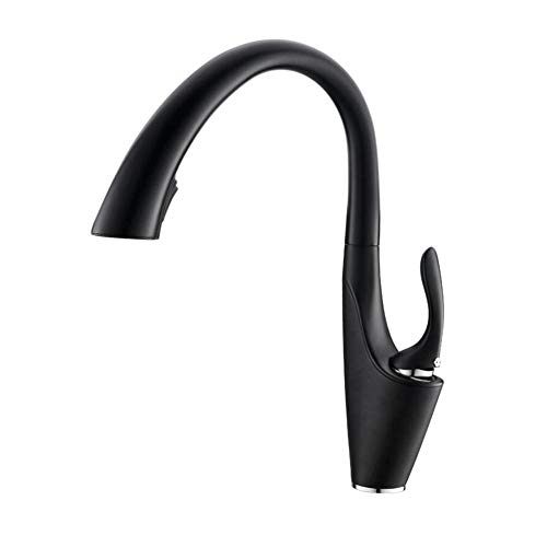 Küchenarmaturen mit Pulldown-Sprühgerät heiß und kalt, einziehbar und rotatierbare 2 Modi Eingriff einloch ein Loch Spülbecken Wasserhahn-B von XJEIVJIC