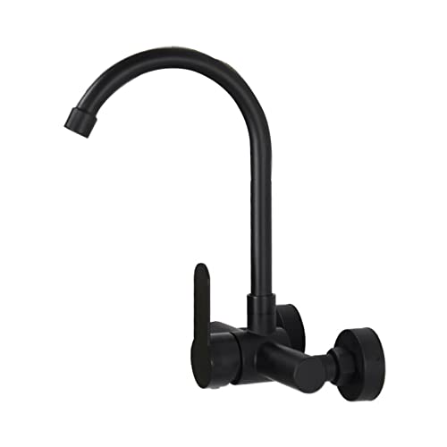 Küchenspüle Wasserhähne Wand montiert Edelstahl heißes Wasser und kaltes Wasser Waschbeckenpool Wasserhahn Wasserhahn Schwarz-B Schwarz-B Küchenspüle Wasserhähne Wand montiert Edelstahl heißes Wasser und kaltes Wasser Waschbeckenpool Wasserhahn Wasserhahn Schwarz-B Schwarz-B von XJEIVJIC