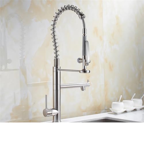 Waschbecken Taps Küche Wasserhahn Chrom Messing Küchenarmaturen Mixer Waschbecken Wasserhahn herausspray ein Griff zum Schwenkspulenmixer Taps aus von XJEIVJIC