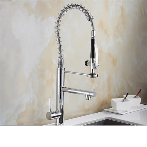 Waschbecken Taps Küche Wasserhahn Chrom Messing Küchenarmaturen Mixer Waschbecken Wasserhahn herausspray ein Griff zum Schwenkspulenmixer Taps aus Waschbecken Taps Küche Wasserhahn Chrom Messing Küchenarmaturen Mixer Waschbecken Wasserhahn herausspray ein Griff zum Schwenkspulenmixer Taps aus von XJEIVJIC