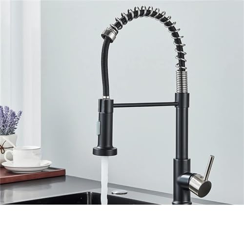 Waschbecken Zapfhaken matte schwarze Küche Spüle Wasserhahn Pull Down Küchenarmatur Eingriff Mixer Tap Dreh Waschbecken Zapfhaken matte schwarze Küche Spüle Wasserhahn Pull Down Küchenarmatur Eingriff Mixer Tap Dreh von XJEIVJIC