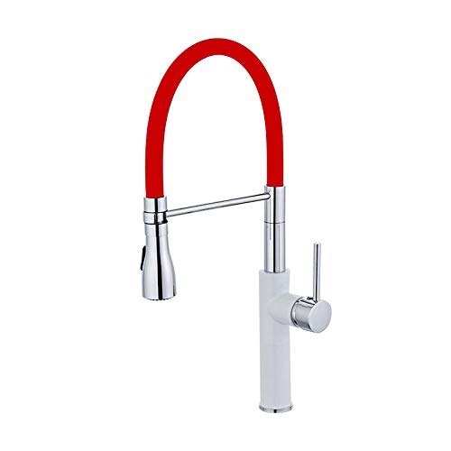 Wasserhähne, Küchenarmatur und Chrom Küchenspüle Kran Deck Montierung Down Dual Sprühdüse Heißkaltmixer Wasser Wasserhähne/Orange Wasserhähne, Küchenarmatur und Chrom Küchenspüle Kran Deck Montierung Down Dual Sprühdüse Heißkaltmixer Wasser Wasserhähne/Orange von XJEIVJIC