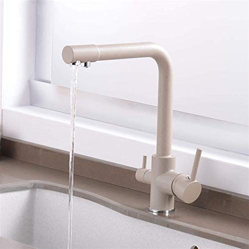 Water-Tap Water Filter Kitchen Faucet, Brass Modern Kitchen Drinking Water Faucet, Sink 3 in 1 Water Purifier Sink Faucet Sink Tap/Black von XJEIVJIC