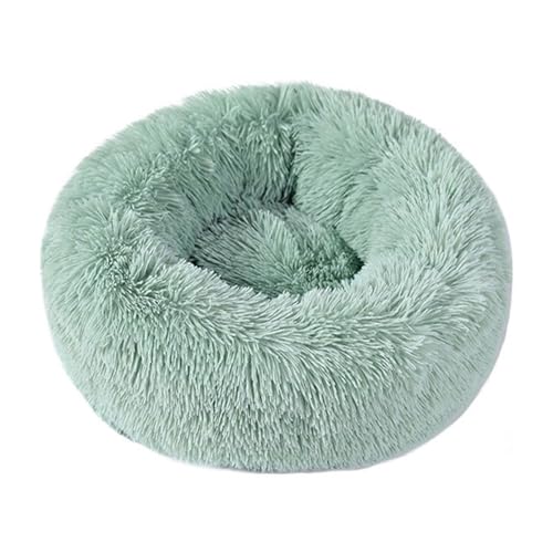XJHKG Donut Hunde Katzenbett, Rundes Wärmendes Haustierbett mit Rutschfester Unterseite(LightGreen,3XL) von XJHKG