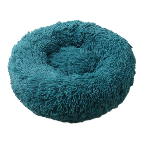 XJHKG Donut Hunde Katzenbett, Rundes Wärmendes Haustierbett mit Rutschfester Unterseite(Teal,XS) von XJHKG